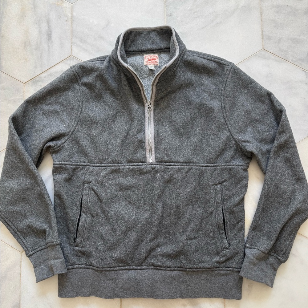 J. Crew Charcoal Half-Zip Sweater